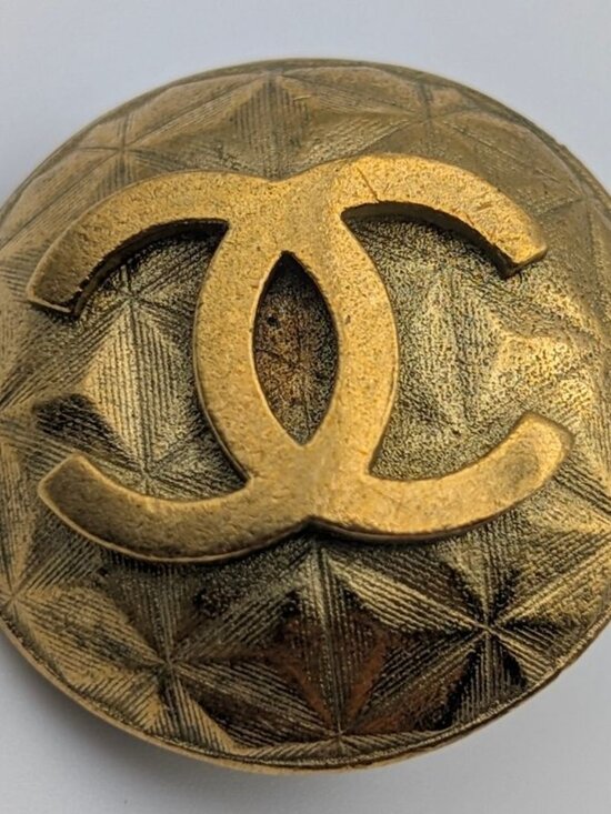 Chanel Earrings CC Logo Round Gold Vintage - Picture 3 of 9